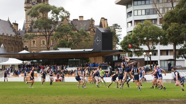 VAFA action at the University Oval in 2014.