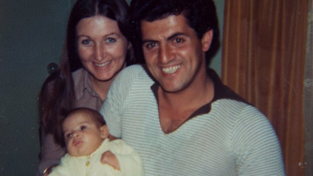 Rhondda and her husband John with their daughter Sarah in 1982.
