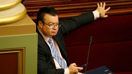 Bernie Finn during last week's marathon sitting