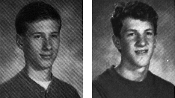 The Columbine High school 1998 yearbook photos of Eric Harris, left, and Dylan Klebold.