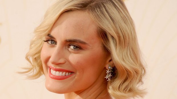 Taylor Schilling arrives at the 67th Annual Primetime Emmy Awards.