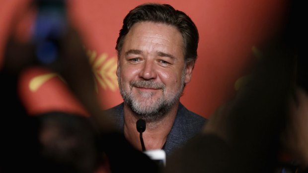 Russell Crowe at the Cannes Film Festival on Sunday.
