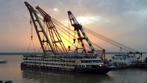 Salvaged: The capsized cruise ship Eastern Star was pulled out of the water on Friday, but no more survivors are expected to be found.