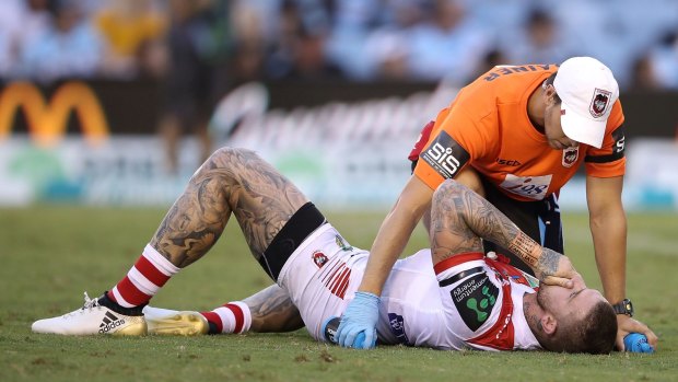 Floored: The NRL drew ire from several clubs after heavily sanctioning the Titans, Knights and Dragons for concussion breaches earlier in the season.