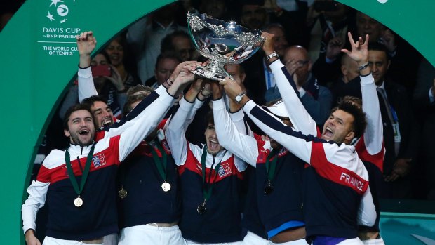 The French team holds the Davis Cup for the first time in 16 years.