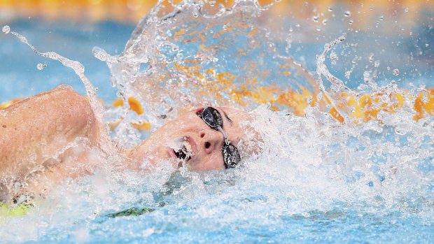 Sibling revelry: Cate Campbell beats sister Bronte to win the 100-metre freestyle final at the Australia swimming championships.
