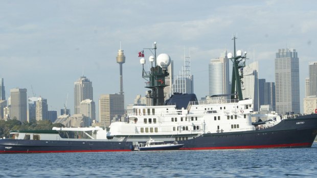 The Packer vessel Arctic P moored near Taronga Zoo in 2006. 
