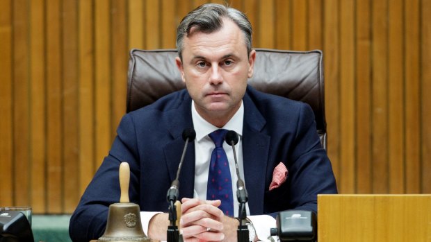 Norbert Hofer, member of Austria's Freedom party and presidential candidate, looks on during a parliament session in Vienna.