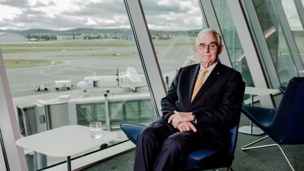 Canberra Airport owner Terry Snow in the new international terminal.