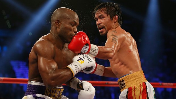 On the up: Manny Pacquiao hasn't lost since his decision defeat at the hands of Floyd Mayweather Jr. in 2015.