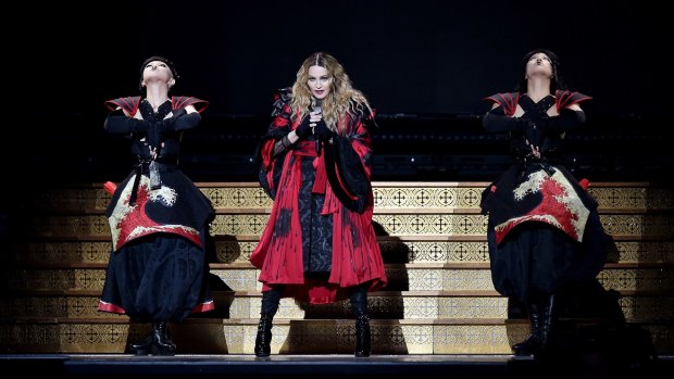 Madonna performs at the O2 in London on her Rebel Heart world tour.