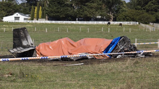 A light plane has crashed killing two men.