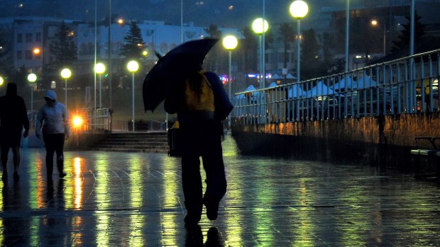 Lighting up the night: more of the wet weather ahead.