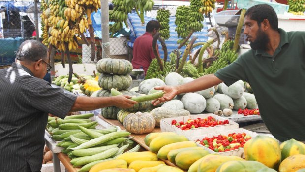 A market in the centre of Male.