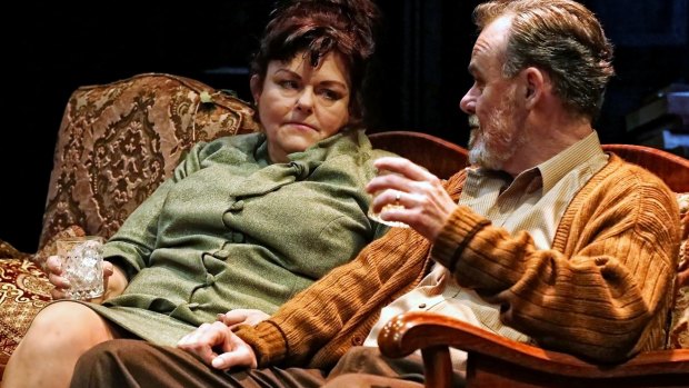 Seriously, now: Genevieve Lemon and Darren Gilshenan in Who's Afraid of Virginia Woolf at the Ensemble Theatre.