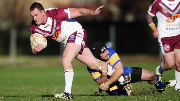 Queanbeyan Kangaroos player Steve Dunn was strong in his side's win over Goulburn on Sunday.  