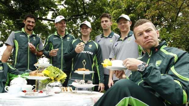 Cups and cakes ... The Australian cricket team are determined to keep the Ashes by taking the five-Test series against England. The first Test begins in Cardiff, Wales on July 8.