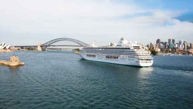 Crystal Serenity in Sydney Harbour.