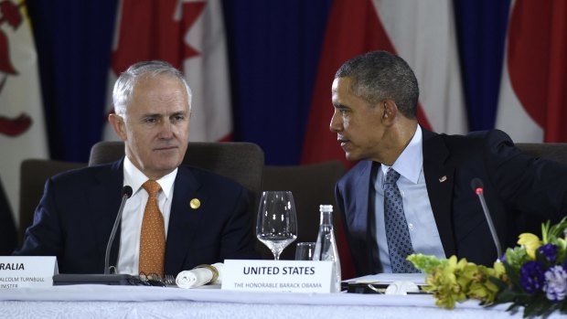 Malcolm Turnbull ponders a response to US President Barack Obama.