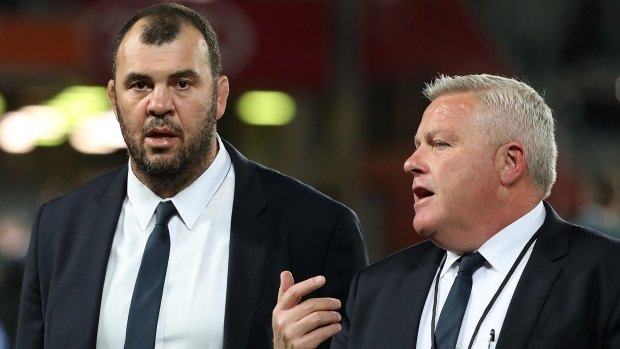 No laughing matter: Wallabies coach Michael Cheika fired a post-match broadside at the All Blacks and the New Zealand media after being portrayed as a clown in a New Zealand newspaper.