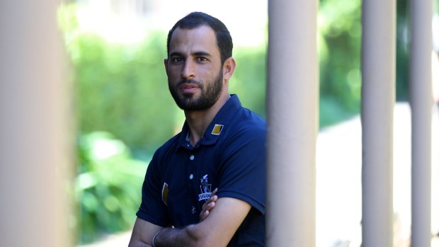 Waiting: Fawad Ahmed was the 12th man in Australia's first Test win.