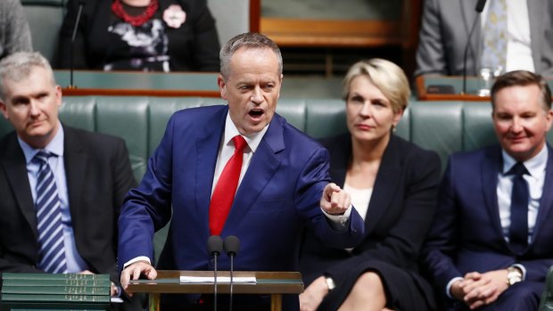 Opposition Leader Bill Shorten delivers his budget reply speech in Federal Parliament on May 11.
