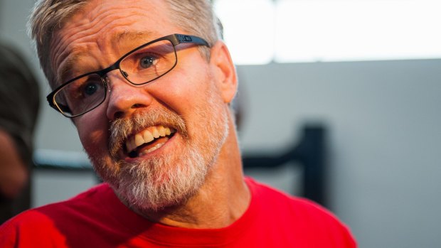 Manny Pacquiao's trainer Freddie Roach.