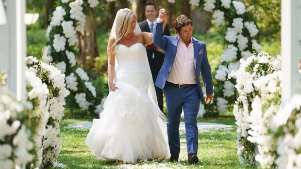 Gabrielle Bartlett and Nasser Sultan on their wedding day in season four of Married at First Sight.