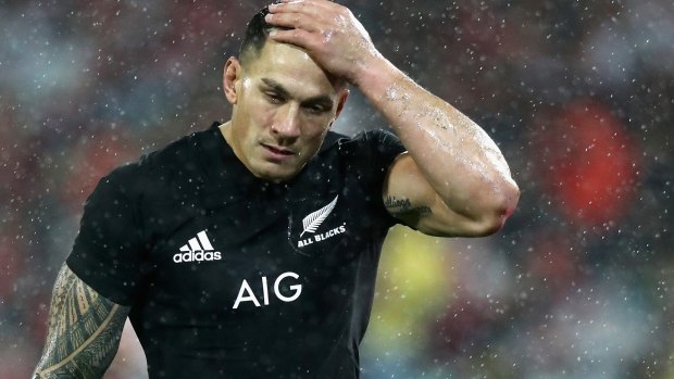 Sonny Bill Williams after being shown a red card in the second Test against the British and Irish Lions.