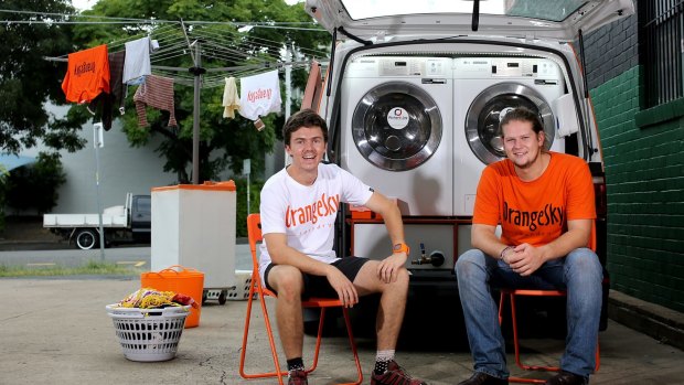 Young Australians of the Year for 2016 and Founders of Orange Sky Laundry, Nic Marchesi and Lucas Patchett.
