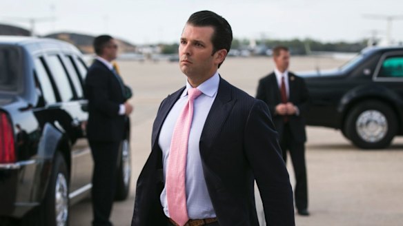 Centre of attention: Donald Trump junior may have given those investigating his father's campaign their smoking gun.