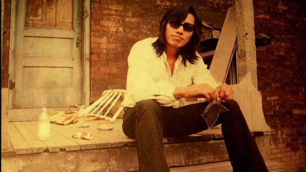 Rodriguez in <i>Searching for Sugar Man</i>, the 2012 film that documented his story.
