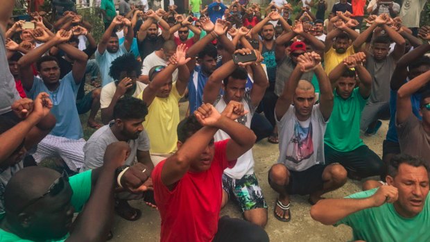 Asylum seekers refusing to leave the Manus Island facility.
