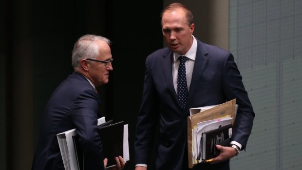 Immigration Minister Peter Dutton and Prime Minister Malcolm Turnbull.