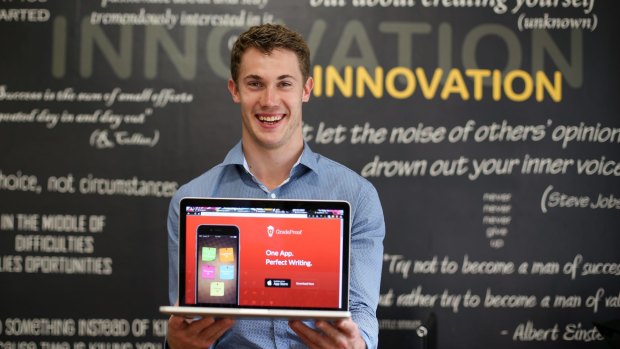 Nick Hough, founder of GradeProof, works out of the Fishburners start-up hub. 