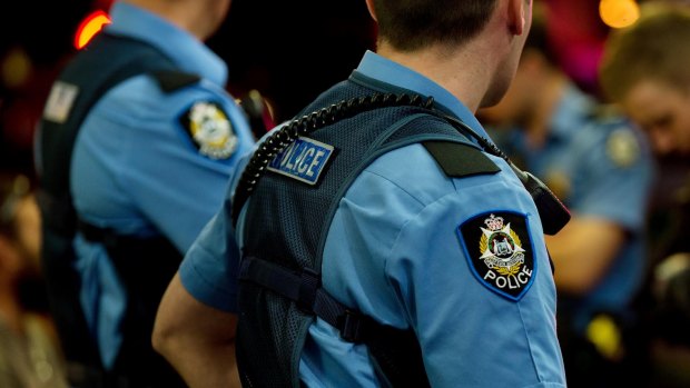 Two police officers had to be taken to hospital on Thursday evening after being assaulted by a man in Kardinya.