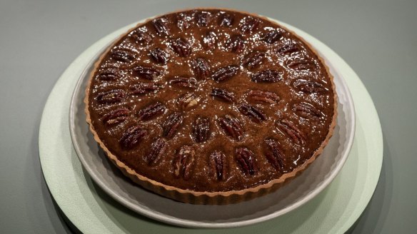 Gareth Whitton's smoked pecan and butterscotch tart.