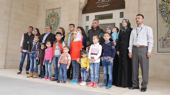 The first four refugee families given visas for resettlement in Australia earlier this month.