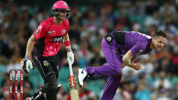 Wild thing: Shaun Tait generates some heat at the SCG.