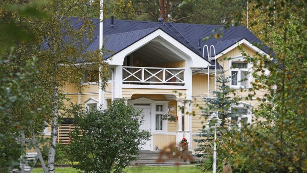 A view of Finnish Prime Minister Juha Sipila's house in Kempele, Finland.