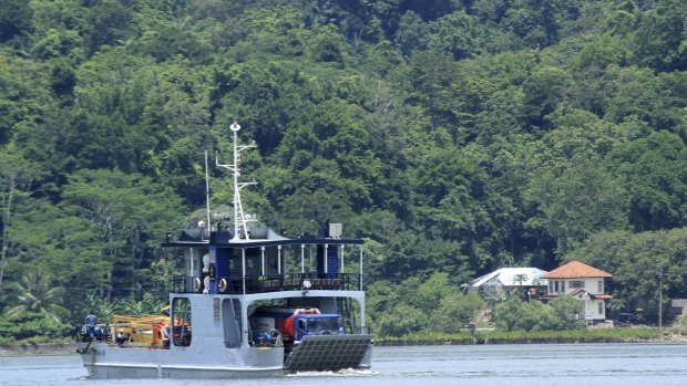 The Pengayoman ferry crossing to Nusakambangan Island.