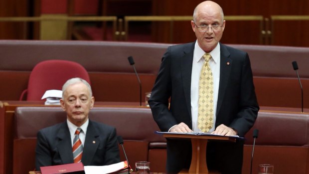 Facing electoral oblivion: Senators Bob Day and David Leyonhjelm.
