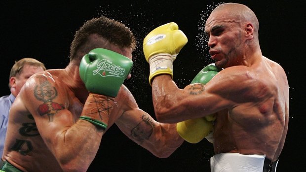Anthony Mundine emerged triumphant when he and Danny Green squared off in Sydney in 2006.