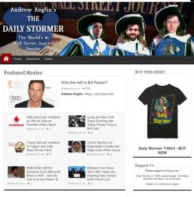 The Daily Stormer homepage on February 27.