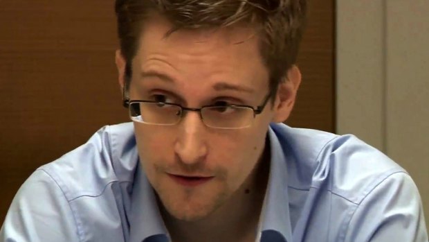 Edward Snowden in Moscow in 2013.