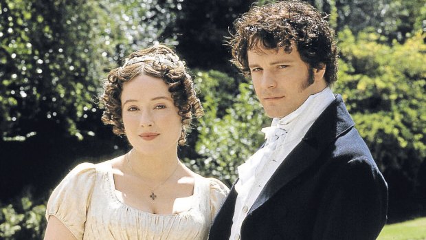 Jennifer Ehle and Colin Firth as Elizabeth Bennet and Mr Darcy in the BBC's beloved <i>Pride and Prejudice</i>.