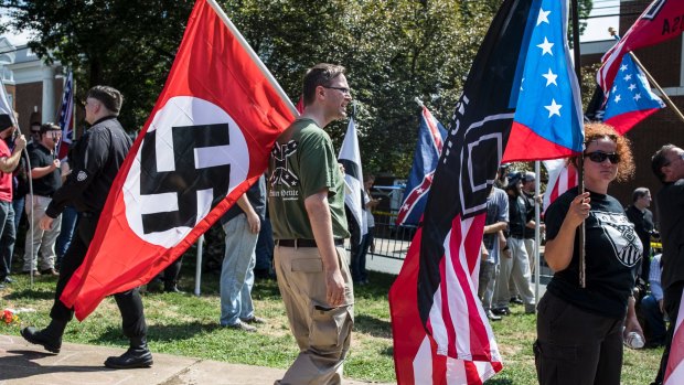 Nazi sympathisers in Charlottesville on August 12.