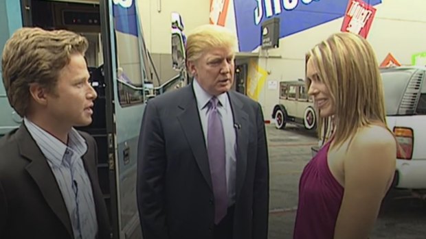Donald Trump prepares for his cameo on Days of Our Lives in 2005, after making lewd comments on the bus.