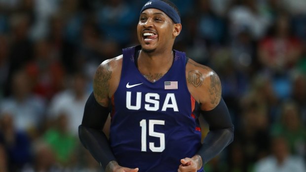 Third straight gold: Carmelo Anthony.