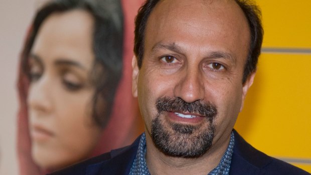 Iranian director Asghar Farhadi poses for his film The Salesman during the premier in Paris.